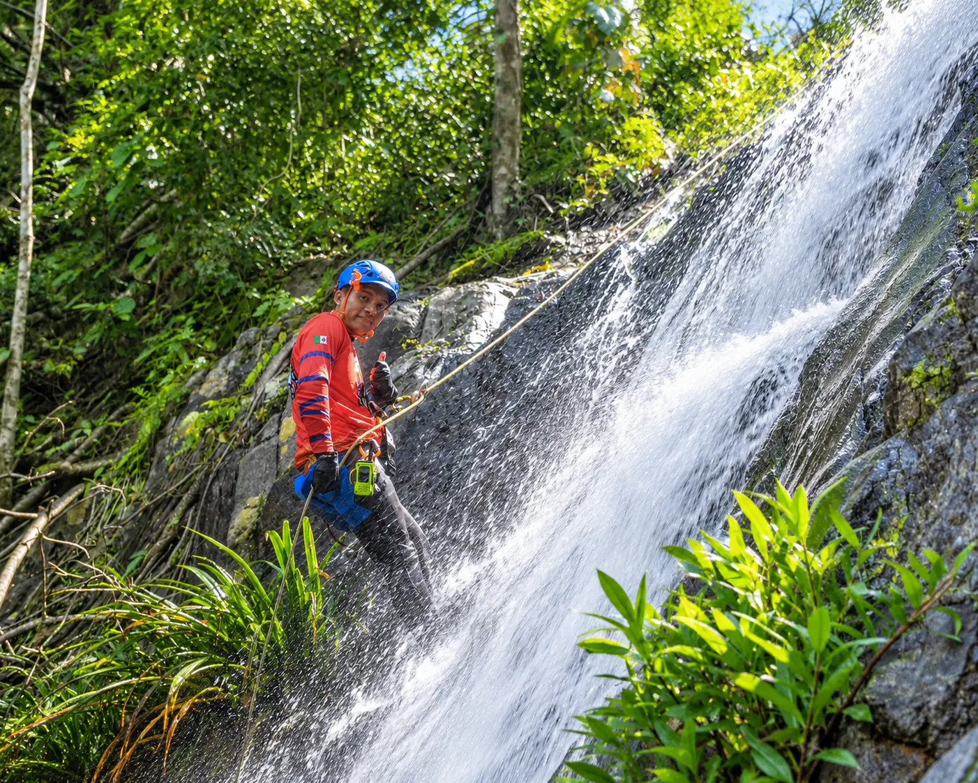 Canyoning and rappelling in Barranca Honda, near Puerto Vallarta